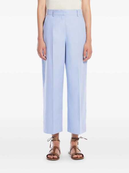 Pantaloni Max Mara ZIRCONE Long trouser Light Blue Femei (BM 17600469) 3