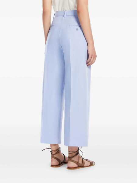 Pantaloni Max Mara ZIRCONE Long trouser Light Blue Femei (BM 17600469) 4