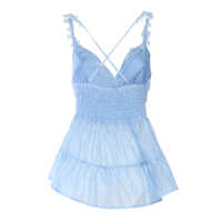 Imbracaminte Ermanno Scervino Dama - Topuri Ermanno Scervino Light blue top with laces Light Blue Femei (BM 17600853) - B-mall.ro