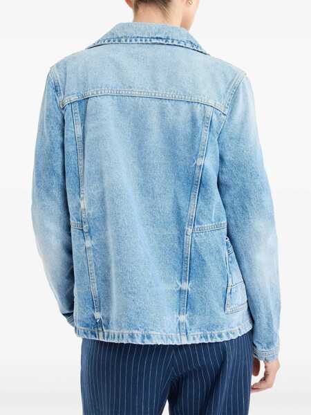 Paltoane Fay MINI 3 GANCI DENIM COAT Light Blue Femei (BM 17601015) 3
