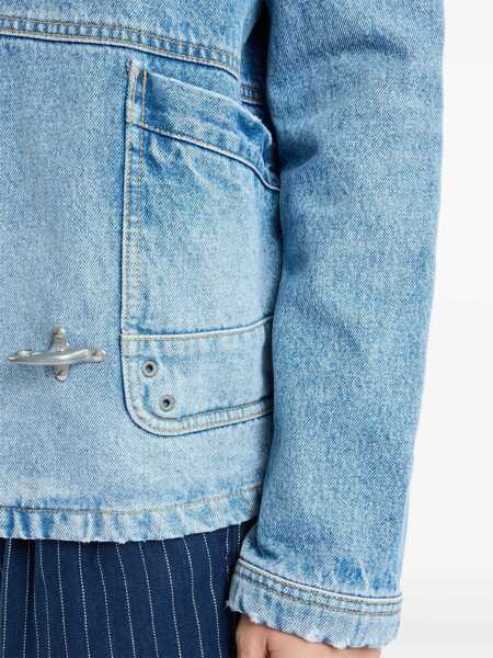 Paltoane Fay MINI 3 GANCI DENIM COAT Light Blue Femei (BM 17601015) 5