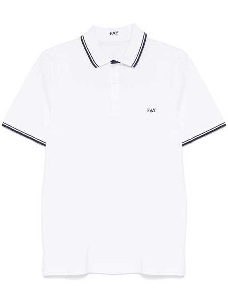 Tricouri Polo Fay DB COLLAR PIQUET POLO White Barbati (BM 17601039) 1