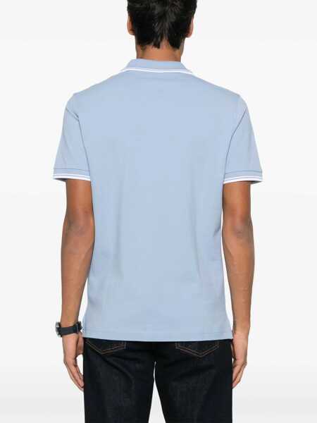 Tricouri Polo Fay DB COLLAR PIQUET POLO Light Blue Barbati (BM 17601042) 3