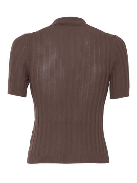 Tricouri Polo Phi Fdl POLO SWEATER SS Brown Femei (BM 17601099) 2