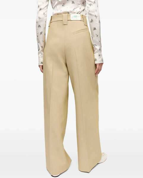 Pantaloni casual Ganni Twill Suit Pants BEIGE Femei (BM 17601556) 4
