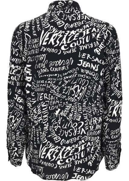 Camasi casual Versace Jeans Couture Logomania Print Shirt BLACK Barbati (BM 17601688) 2