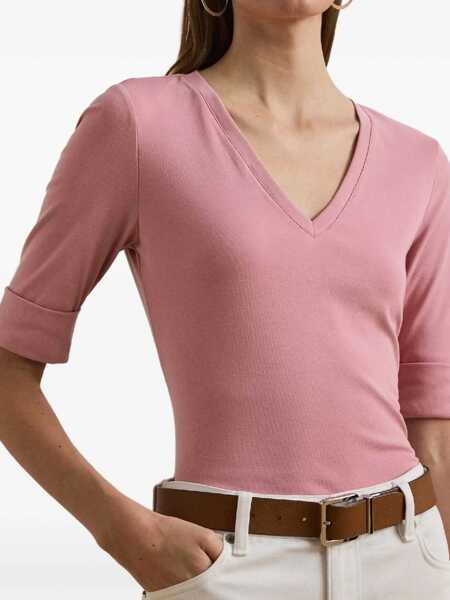Tricouri Ralph Lauren LAUREN RALPH LAUREN T-SHIRT 200815843004 ROSE MAUVE Rose Mauve Femei (BM 17601747) 5