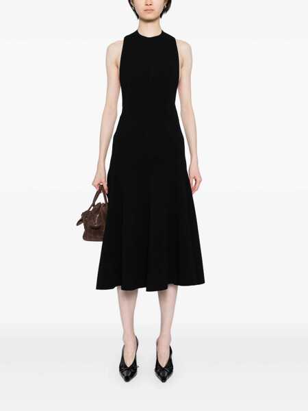 Rochii JACQUEMUS La Robe Favola Black Long Dress With High American Neckline And Flared Design In Tech Fabric Woman Black Femei (BM 17602692) 2