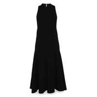 Rochii 'La Robe Favola' Black Long Dress With High American Neckline And Flared Design In Tech Fabric Woman Femei