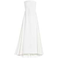 Rochii 'Le Robe Bustier' White Off-Shoulder Long Dress With Folded Train On The Rear In Viscose Stretch Woman Femei