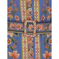 Rochii FARM RIO Dama - Rochii FARM RIO Superbloom Blue Dress With All-Over Floral Print And Waist Belt In Cotton Woman BLUE Femei (BM 17602773) - B-mall.ro