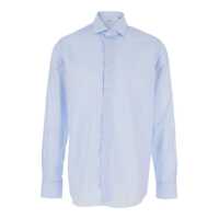 Camasi Light Blue Shirt With Classic Collar In Cotton Blend Stretch  Man Barbati