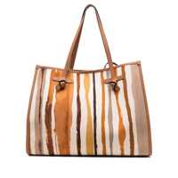 Genti de mana Gianni Chiarini Marcella Canvas And Leather Shopping Bag Femei