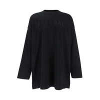 Tricouri Black T-Shirt With Eternal Print On The Front And Logo Patch On The Back In Cotton Man Barbati