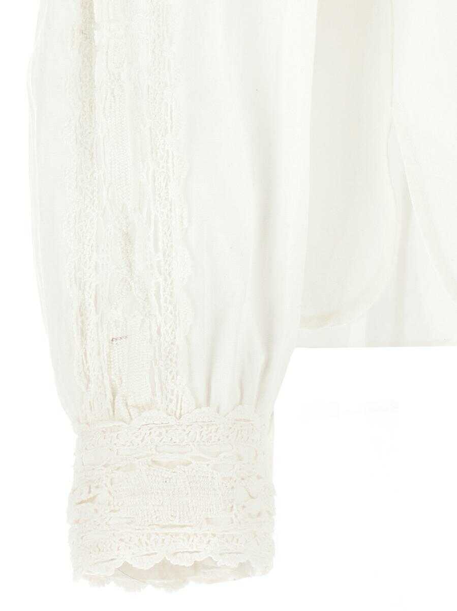 Bluze Isabel Marant Isabel Marant toile Valmira Blouse WHITE Femei (BM 17604987) 4