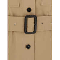 Rochii ANTONELLI Dama - Rochii ANTONELLI Beige Dress With Classic Collar And Waist Belt In Cotton Woman Beige Femei (BM 17605722) - B-mall.ro