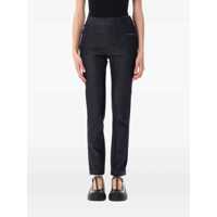 Pantaloni casual Black Jeans With Tareped Leg And Raw-Cut Finish In Denim Woman Femei