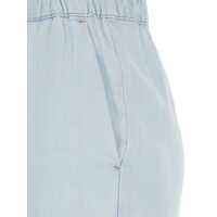 Pantaloni casual Semicouture Dama - Pantaloni casual Semicouture Light Blue Pants With Elastic Waist With Drawstring And Contrasting Stitching In Fabric Woman BLUE Femei (BM 17606067) - B-mall.ro