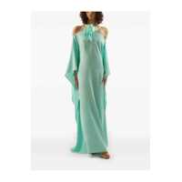 Imbracaminte TALLER MARMO Dama - Costume de baie TALLER MARMO Sza Sza White Caftan With Back Knot Closure And Feather Detail On The Front In Viscose Blend Woman WHITE Femei (BM 17606223) - B-mall.ro