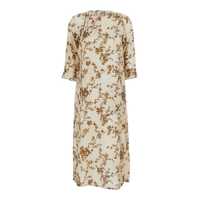 Rochii 'Agina' Multicolor Dress With All-Over Floral Print And Side Slits In Viscose And Cupro Blend Woman Femei