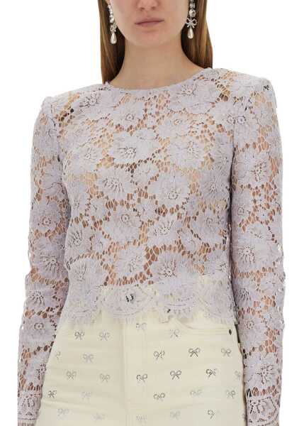 Bluze Self-Portrait Lace Top LILAC Femei (BM 17606488) 4