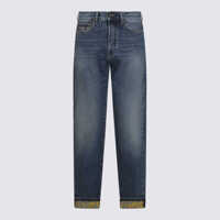 Blugi Versace Versace Indigo Blue Cotton Jeans