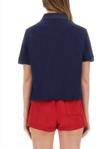 Tricouri Polo SPORTY & RICH Cotton Pique Polo BLUE Femei (BM 17608144) 3