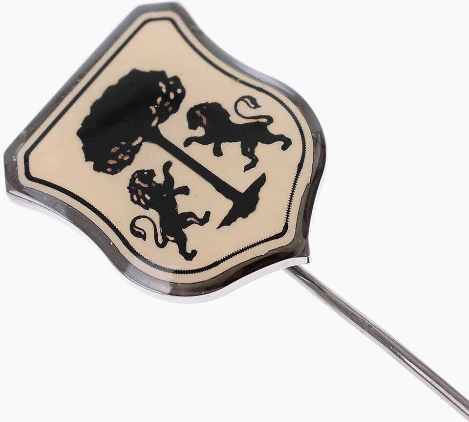 Bijuterii CORNELIANI Brass Brooch With Emblem Silver Barbati (BM 17608201) 2