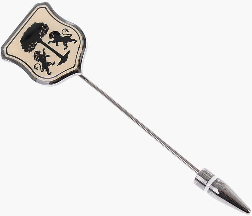 Bijuterii CORNELIANI Brass Brooch With Emblem Silver Barbati (BM 17608201) 1