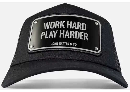 Sepci JOHN HATTER & CO WORK HARD PLAY HARDER BLACK Black Barbati (BM 17608228) 2