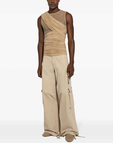 Pantaloni casual Dolce & Gabbana 2003 Cotton Cargo Pants With Drawstringed Ankle Beige Barbati (BM 17608279) 2