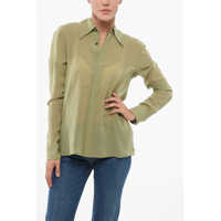 Camasi elegante Chiffon Shirt With Hidden Placket Femei