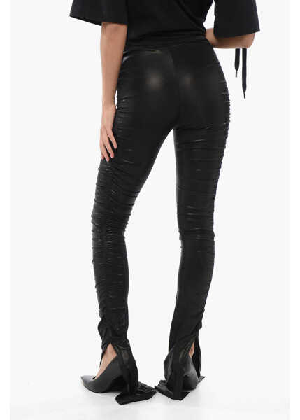 Pantaloni casual Rick Owens Lurex High-Waisted Pants With Gathered Detail Black Femei (BM 17608285) 2