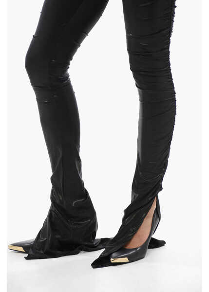 Pantaloni casual Rick Owens Lurex High-Waisted Pants With Gathered Detail Black Femei (BM 17608285) 3