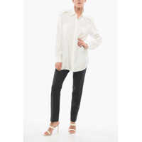 Camasi casual Dama pagina 4 - Camasi casual Burberry Silk Shirt With Curved Hem White Femei (BM 17608303) - B-mall.ro