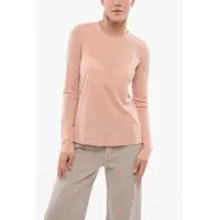 Tricouri Long Sleeved Cotton Blend Crew-Neck T-Shirt Femei