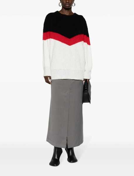 Pulovere casual Stella McCartney Crew Neck Wool Blend Pullover With Color Block Design Multicolor Femei (BM 17608447) 2