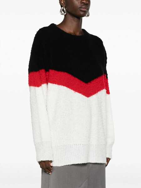 Pulovere casual Stella McCartney Crew Neck Wool Blend Pullover With Color Block Design Multicolor Femei (BM 17608447) 3
