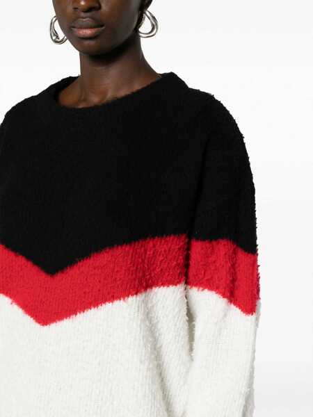 Pulovere casual Stella McCartney Crew Neck Wool Blend Pullover With Color Block Design Multicolor Femei (BM 17608447) 5