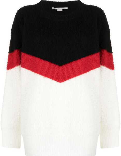 Pulovere casual Stella McCartney Crew Neck Wool Blend Pullover With Color Block Design Multicolor Femei (BM 17608447) 1