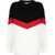 Stella McCartney Crew Neck Wool Blend Pullover With Color Block Design Multicolor