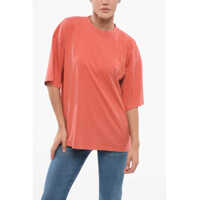 Tricouri Cotton Crew-Neck T-Shirt With Ton On Ton Logo-Print Femei