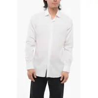 Camasi elegante Cotton Striped Shirt With Spread Collar Barbati