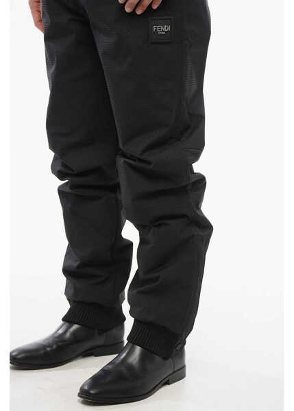 Pantaloni casual Fendi Nylon Ski Pants With Knitted Cuffs Black Barbati (BM 17608492) 3