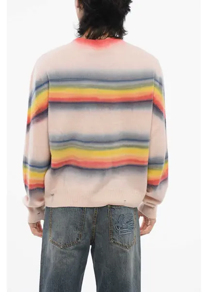 Pulovere AMIRI Crew Neck Rainbow Degrad Cashmere Sweater Multicolor Barbati (BM 17608516) 2
