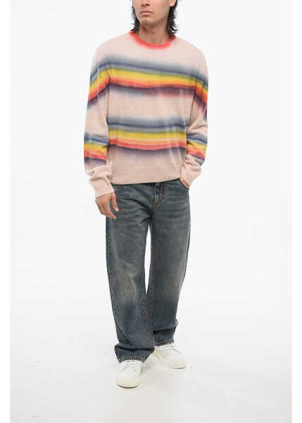 Pulovere AMIRI Crew Neck Rainbow Degrad Cashmere Sweater Multicolor Barbati (BM 17608516) 4