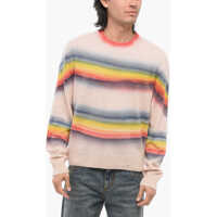 Pulovere AMIRI Crew Neck Rainbow Degradè Cashmere Sweater