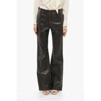 Pantaloni casual Leather Flared Pants Femei