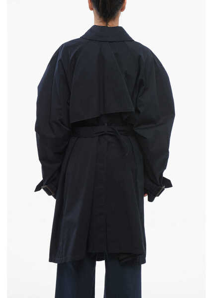 Paltoane Balenciaga Oversized Trench With Puffed Sleeves Blue Femei (BM 17608633) 2