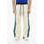 Moncler Grenoble Fleeced Sweatpants With Side Nylon Constrating Band White